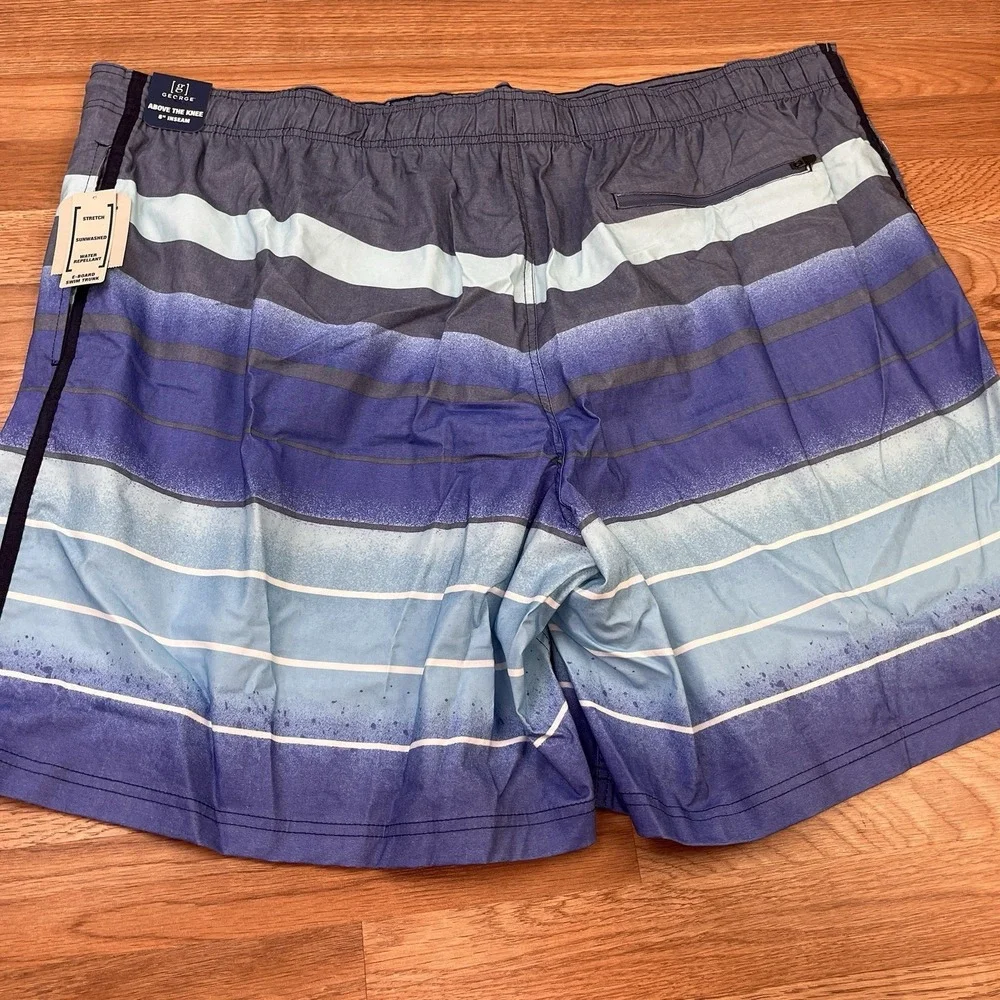 George‎ Mens' Swim Trunks Board Shorts Size 3XL (48-50) Lined Blue NEW